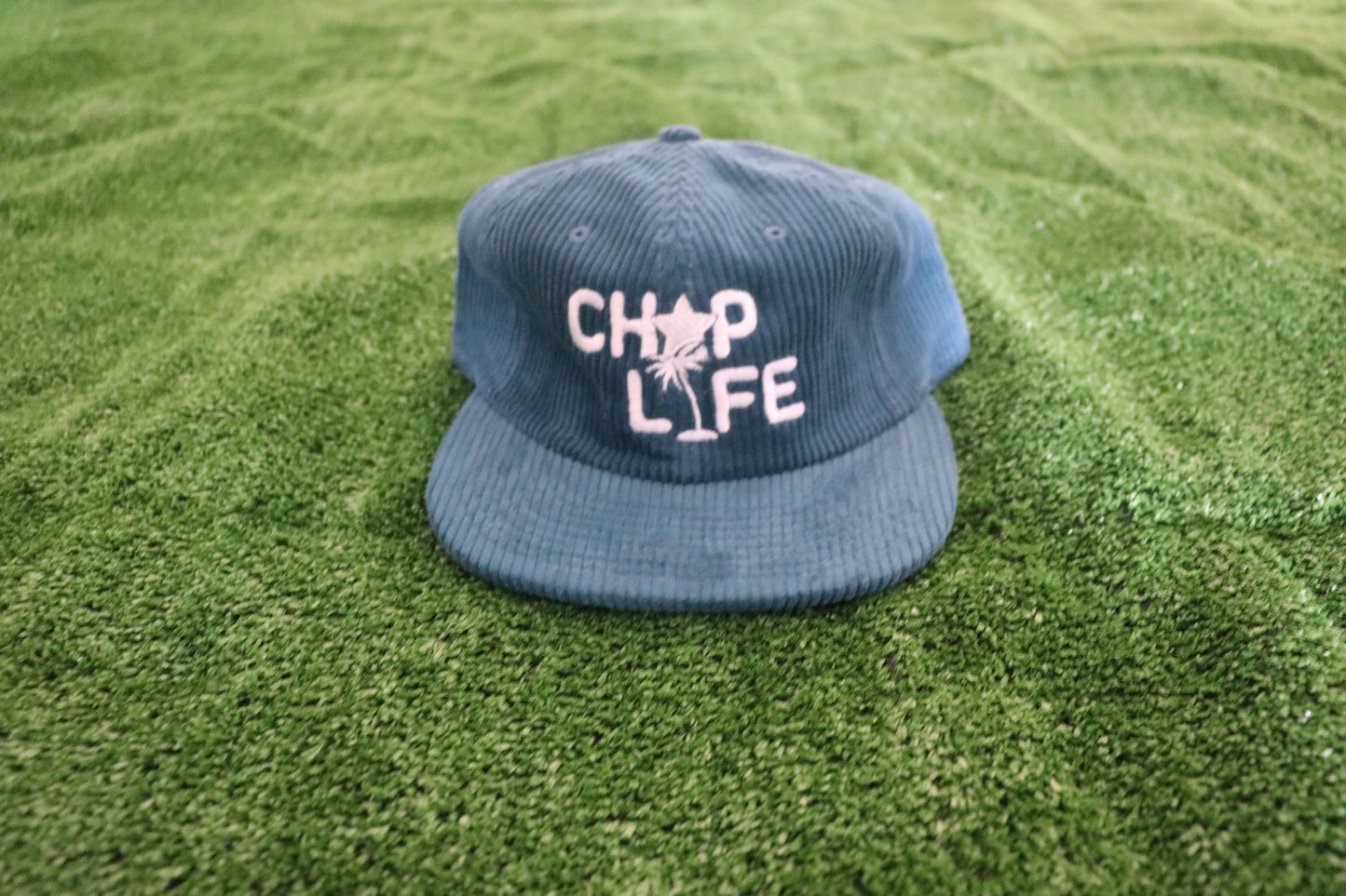 Chop Life Logo Corduroy Atlantic Blue Cap