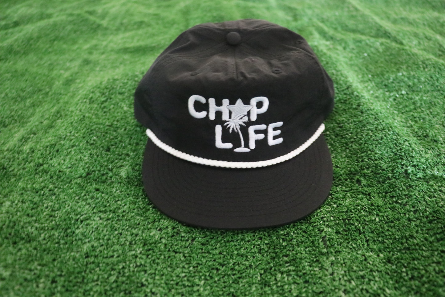 Chop Life Logo Nylon Rope Black Cap